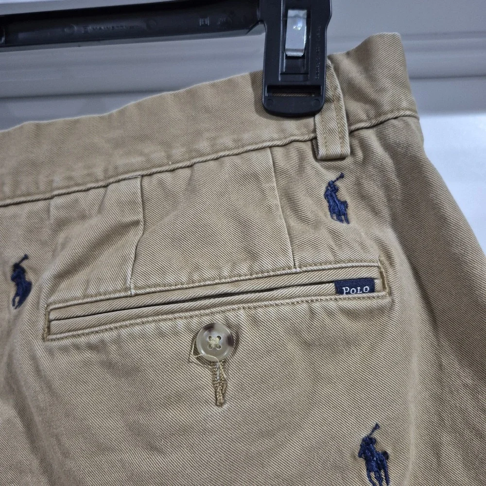 Polo Ralph Lauren Shorts Mens 35 Khaki Tan Classic Fit 9